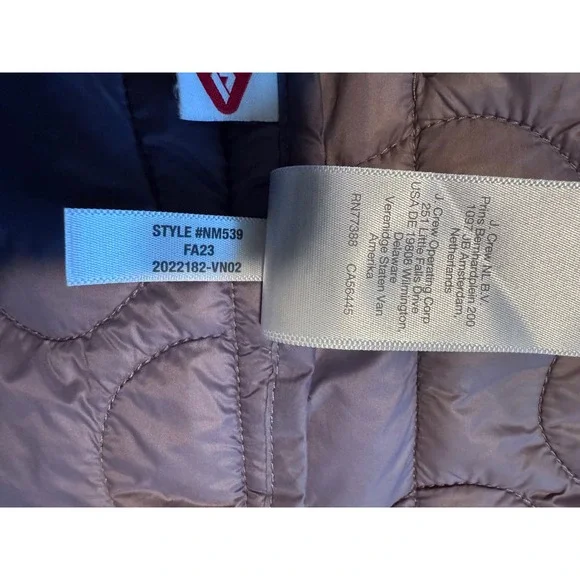 Madewell Quilted Oversized Bomber Jacket‎ Smokey Grape Size XXS purple - Picture 8 of 8